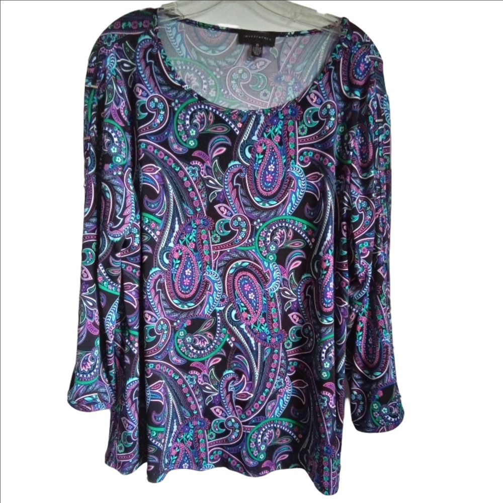 Investments XL Purple Paisley Top